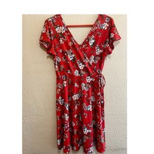 Red Floral Dress